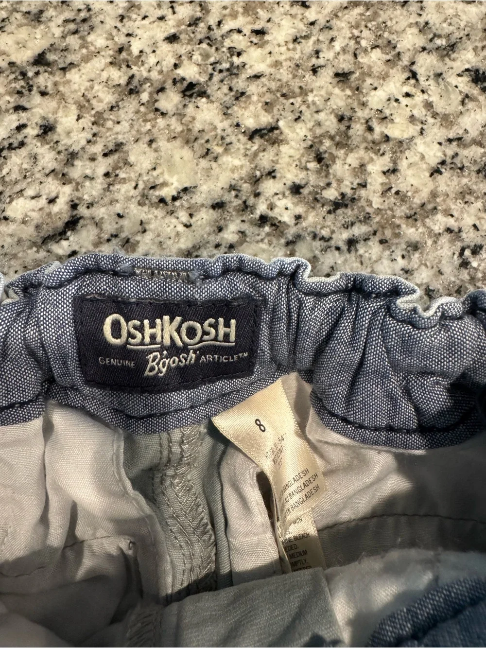 Oshkosh Light Blue Boys' Shark Print Cotton Shorts